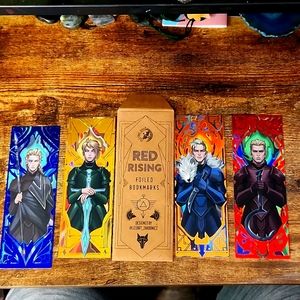 Red rising foiled bookmarks